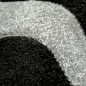 Preview: Designer Teppich mit Wellen& Konturenschnitt | schwarz weiß& grau