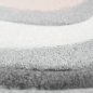 Preview: Moderner rosa weiß& grauer Teppich | Allergiker-freundlich