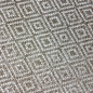 Preview: Außenteppich Balkon wetterbeständig flachgewebe im Rautendesign in beige
