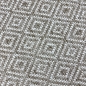 Preview: Außenteppich Balkon wetterbeständig flachgewebe im Rautendesign in beige