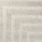 Preview: Flauschiger Wohnzimmer Teppich mit Linien Muster in Creme