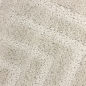 Preview: Flauschiger Wohnzimmer Teppich mit Linien Muster in Creme
