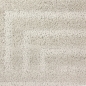 Preview: Flauschiger Wohnzimmer Teppich mit Linien Muster in Creme