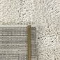 Preview: Flauschiger Wohnzimmer Teppich mit Linien Muster in Creme