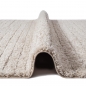 Preview: Moderner Teppich Beige Linienmuster weich robust für Wohnräume
