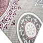 Preview: Designteppich Kreisornamente Pink Lila Grau Creme – elegant & modern