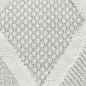 Preview: Wohnzimmer Schlafzimmer Teppich mit verschieden gemusterten Rauten in creme grau