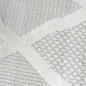Preview: Wohnzimmer Schlafzimmer Teppich mit verschieden gemusterten Rauten in creme grau