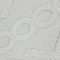Preview: Hochflorteppich im Boho Style mit Kreis- und Rautenmster in Creme