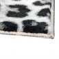 Preview: Designteppich Leopardenmuster Grau Schwarz Creme für moderne Räume
