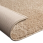 Mobile Preview: Waschbarer Shaggy Teppich für Wohnzimmer – rutschfest – in beige