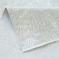 Preview: Moderner Teppich Creme mit organischem Linienmuster und Fransen