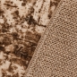 Preview: Teppich Braun Ornament-Design Polyester mit Flanelloberfläche