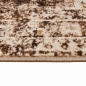 Preview: Teppich Braun Ornament-Design Polyester mit Flanelloberfläche