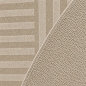 Preview: Designteppich Braun modern mit Linienmuster und Flanelloberfläche