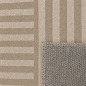 Preview: Designteppich Braun modern mit Linienmuster und Flanelloberfläche