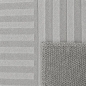 Preview: Designteppich Grau abstrakte Bögen präzise geometrische Linienoptik