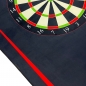Preview: Schwarze Dartmatte mit weiß grauen Abwurflinien