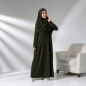 Preview: Dunkelgrünes Gebetsset mit Kleid Gebetsteppich und Zählkette