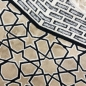 Preview: Moderner Gebetsteppich mit Kaaba-Motiv und geometrischem Design