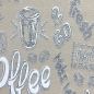 Preview: Küchenläufer I beige I waschbar I „Coffee“ Schriftzug in weiß