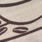Preview: Küchenteppich mit grafischem Kaffee- und Herzmotiv Beige-Braun