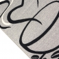 Preview: Küchenteppich mit grafischem Tassenmotiv und klaren Linien Grau