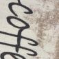 Preview: Grafischer Küchenteppich Beige mit Coffee-Time-Typografie und Linie