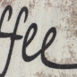 Preview: Grafischer Küchenteppich Beige mit Coffee-Time-Typografie und Linie