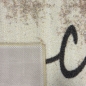 Preview: Grafischer Küchenteppich Beige mit Coffee-Time-Typografie und Linie