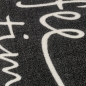 Preview: Grafischer Küchenteppich Schwarz mit Coffee-Time-Typografie und Linie