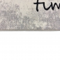 Preview: Grafischer Küchenteppich Grau mit Coffee-Time-Typografie und Struktur