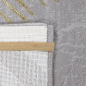 Preview: Moderner Designerteppich mit Palmenzweigen grau gold