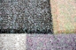 Mobile Preview: Teppich Wohnzimmerteppich Kurzflor Karo pastell Bunt Lila Senfgelb Grau