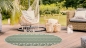 Preview: Sisal Teppich indoor & outdoor Terrasse Balkon Küche Wohnzimmer gestreiftes Zickzack Diamanten Design sand grün