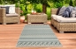 Preview: Sisal Teppich indoor & outdoor Terrasse Balkon Küche Wohnzimmer gestreiftes Zickzack Diamanten Design sand grün