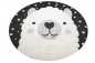 Preview: Alpaca Kinderzimmer Teppich weiche Baby Spielmatte Hoch Tief Effekt schwarz grau creme