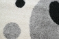 Preview: Alpaca Kinderzimmer Teppich weiche Baby Spielmatte Hoch Tief Effekt schwarz grau creme