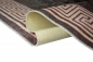 Preview: Teppich modern im Printdesign Teppich Wohnzimmer waschbar braun mokka