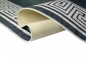 Preview: Teppich modern im Printdesign Teppich Wohnzimmer waschbar schwarz creme