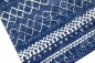 Preview: Designer Teppich Wohnzimmerteppich modern blau creme