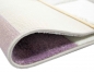 Preview: Moderner Teppich Kurzflor Teppich Karo pastell lila beige creme braun