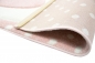 Preview: Kinderteppich Spielteppich Teppich Kinderzimmer Babyteppich Hase in Rosa Creme Grau