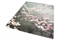 Mobile Preview: Teppich modern Wohnzimmerteppich Blumen rosa grau