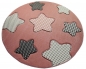 Preview: Kinderteppich Spielteppich Babyteppich Mädchen Sterne rosa