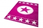 Preview: Kinderteppich Spielteppich Kinderzimmer Teppich Stern pink creme