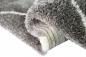 Preview: Shaggy Teppich Flokati Hochflor Rauten grau creme