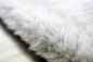 Preview: Teppich weich Kunstfell Hochflorteppich Faux Fur waschbar grau