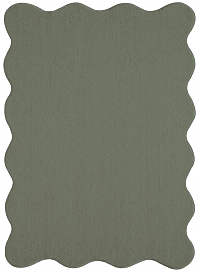 Design Teppich forest grün moderne Wellenform