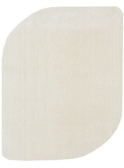 Design Teppich Shape in eleganter Freiform weich Creme